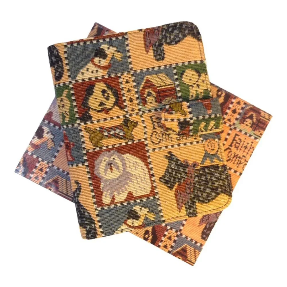 Hato Hasi “Faithful Companions” Tapestry Journal Box and Pencil Set Vintage